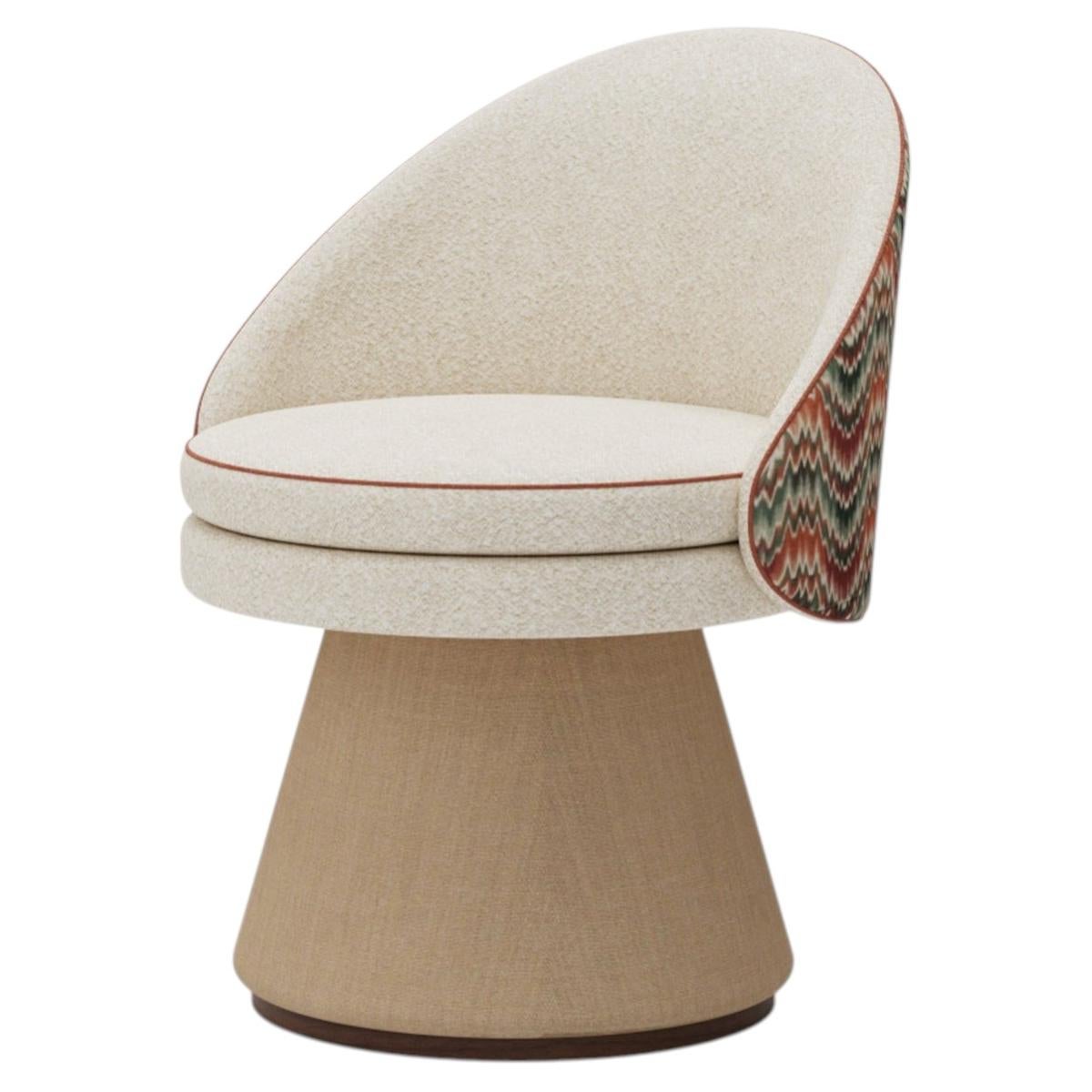 Handmade Caroline Dining Chair with Conic base by Nolita Harbour For Sale