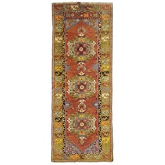 Handmade Carpet Antique Rug Oriental Runner Turkish Rug, Luxury Red Rug for Sale