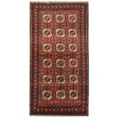 Tapis antique fait main Tapis tribal turkmène:: tapis de salon oriental universel