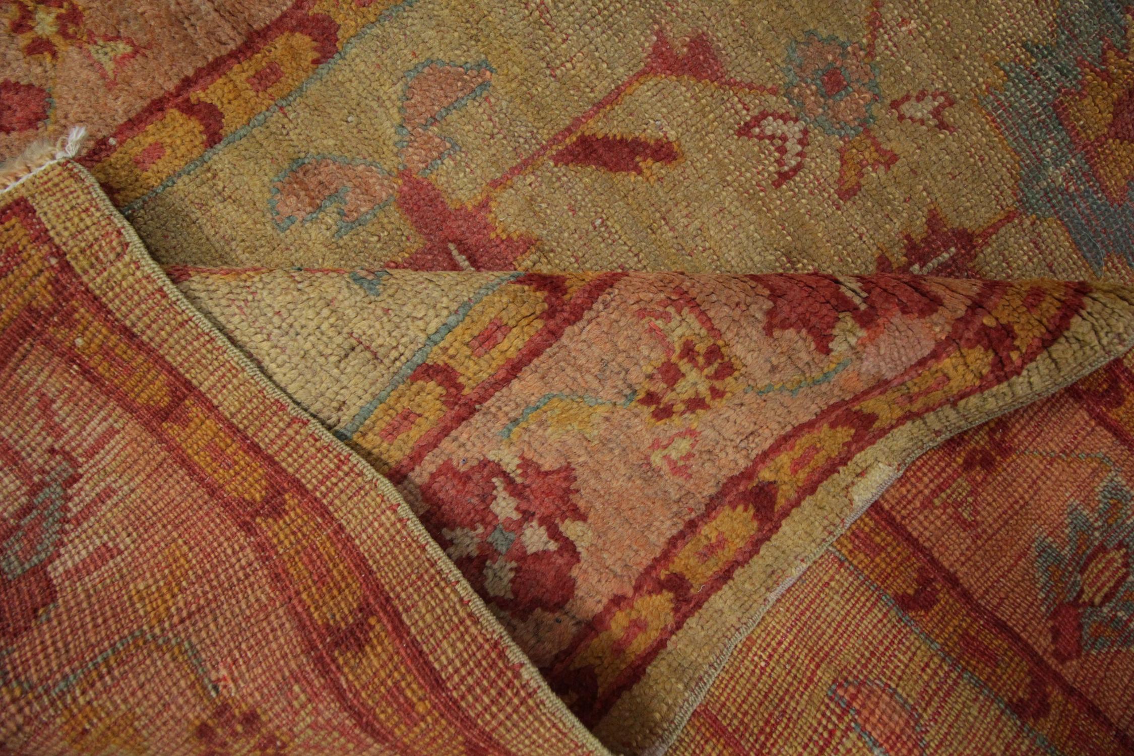 Wool Handmade Carpet Antique Rug, Tribal Turkmen Oriental Rug Gold Living Room Rug For Sale