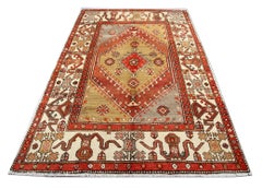 Handmade Carpet Antique Rug, Turkish Rug, Wool Oriental Rug Knitted Carpet
