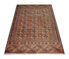 Handmade Carpet Antique Rugs Traditional Orange Wool Area Rug