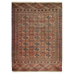 Handmade Carpet Antique Rugs Traditional Orange Wool Area Rug