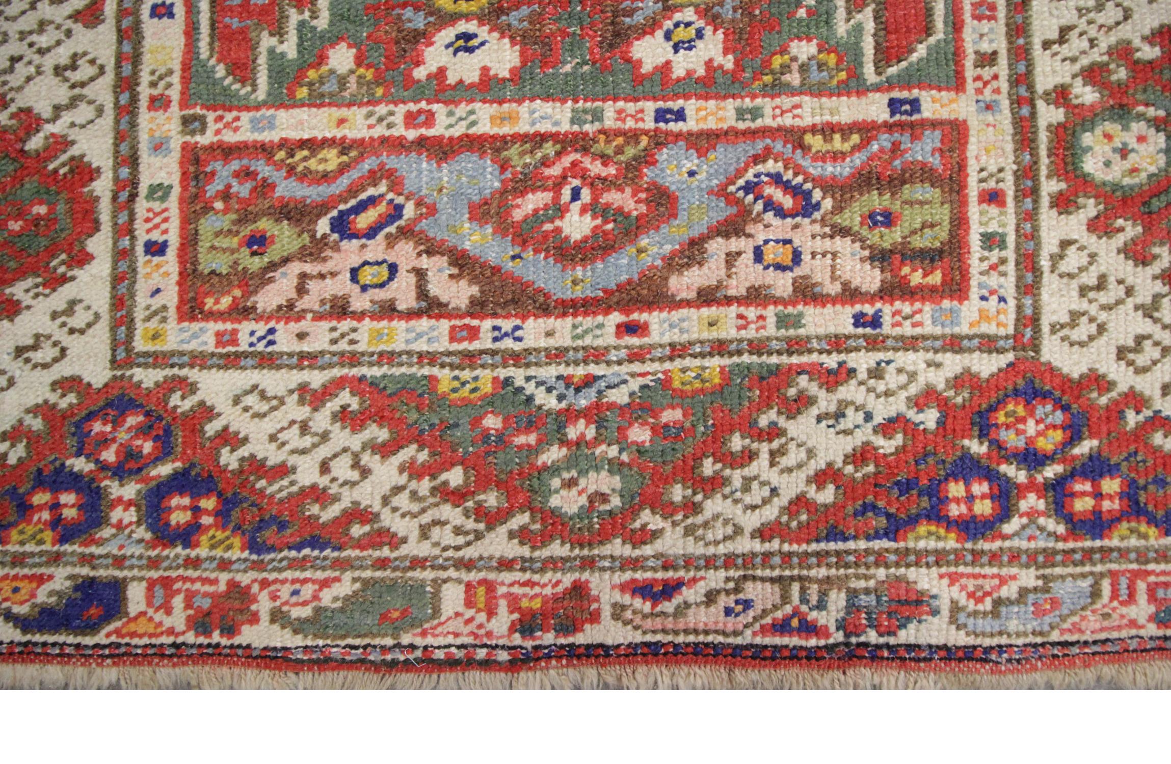 Fait main Tapis de salon ancien fait à la main Tapis de salon tribal, tapis traditionnel en laine rouge en vente