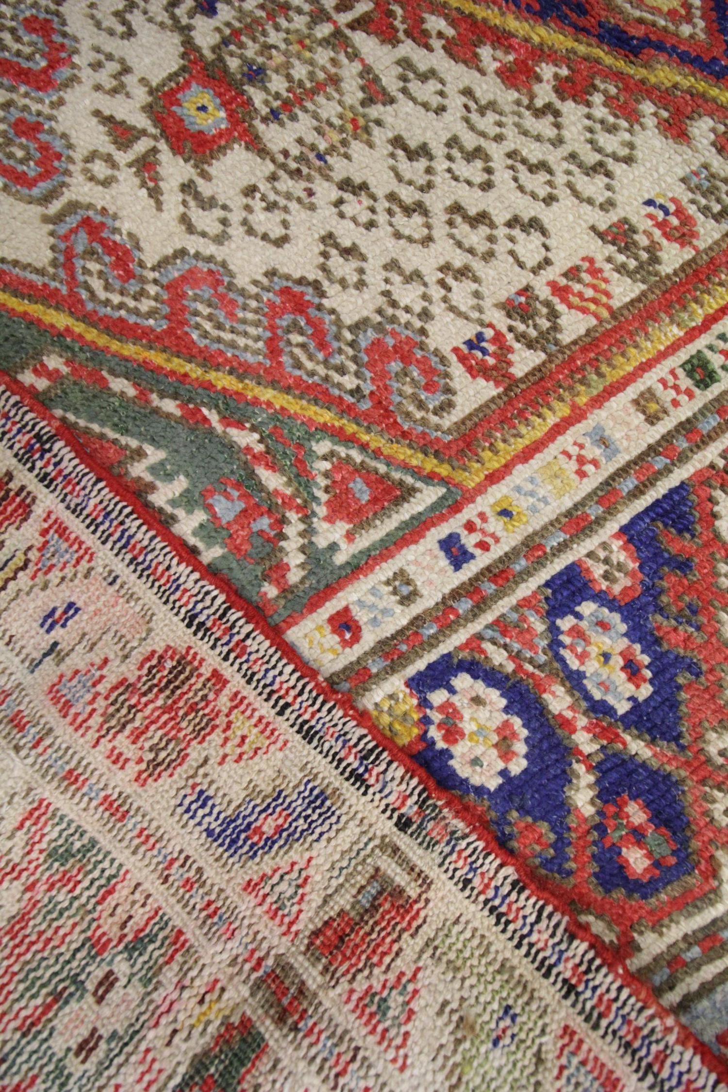 Tapis de salon ancien fait à la main Tapis de salon tribal, tapis traditionnel en laine rouge Excellent état - En vente à Hampshire, GB