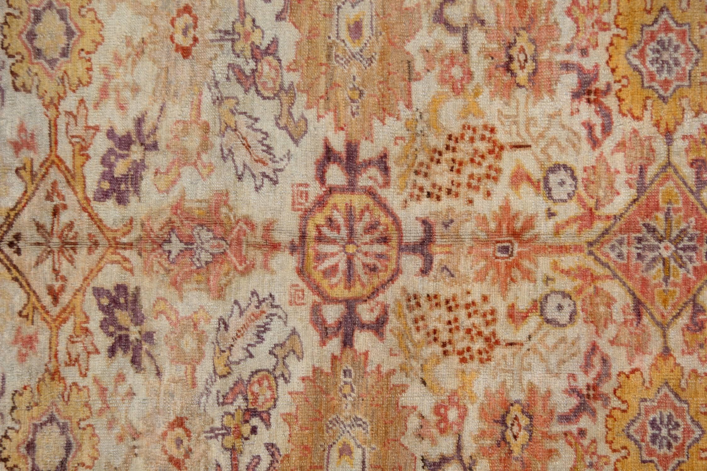 Oushak Handmade Carpet Antique Rugs Turkish Anatolian Oriental Rug for Home Decor