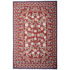 Handmade Carpet Aubusson Style Area Rug Traditional Floral Rug