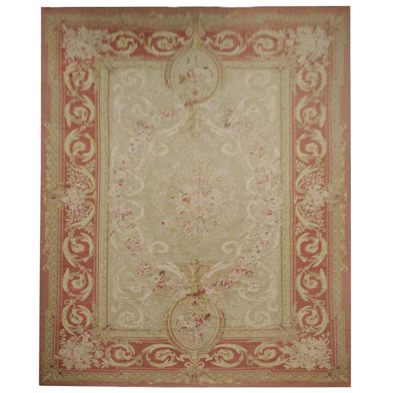 Handmade Carpet Aubusson Style Rug, Extra Large Traditional Wool ...