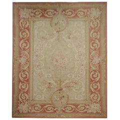 Handmade Carpet Aubusson Style Rug, Extra Large Traditional Wool Tapestry Rug