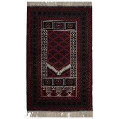 Handmade Carpet Baluch Vintage Rug, Oriental Wool Living Room Rugs for Sale