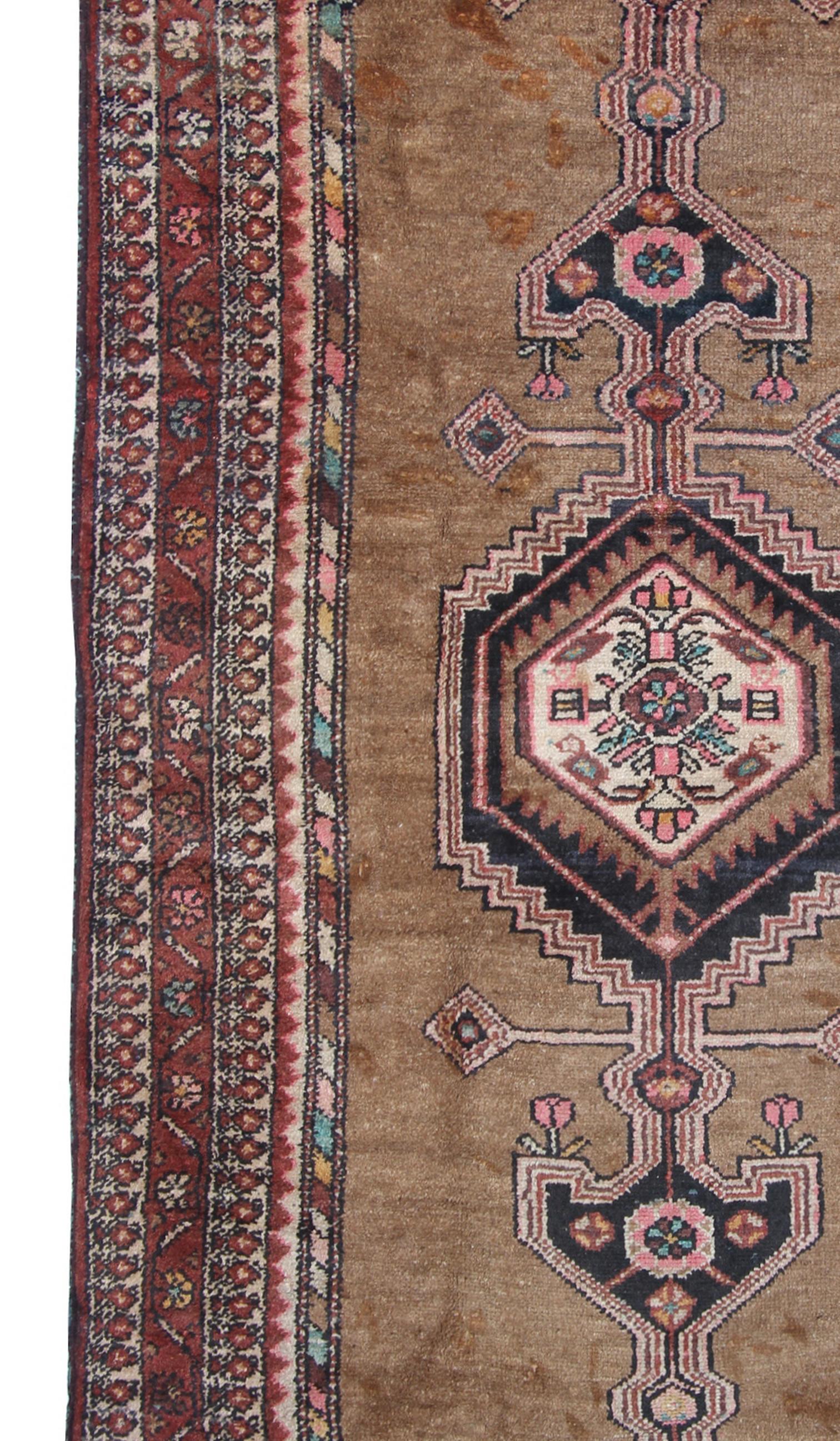 Mid-Century Modern Handmade Carpet Caucasian Azerbaijan Rug, Classic Vintage Area Rug