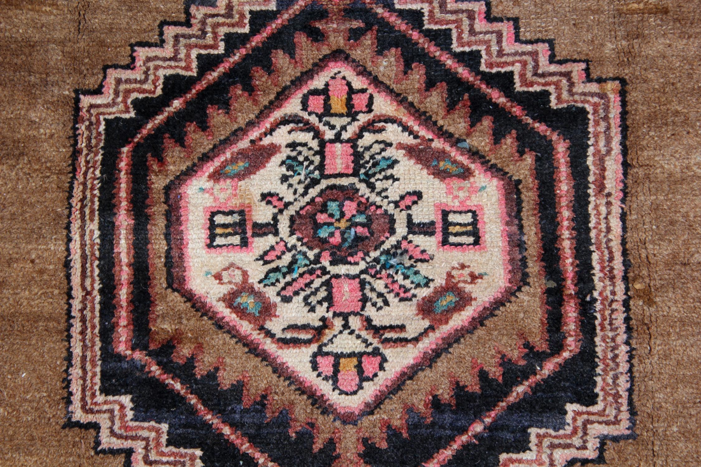 Azerbaijani Handmade Carpet Caucasian Azerbaijan Rug, Classic Vintage Area Rug