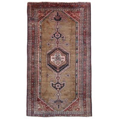 Handgefertigter kaukasischer Aserbaidschanischer Teppich, klassischer Vintage-Teppich