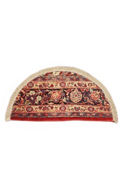 Handmade Carpet Entrance Way Mat, Oriental Rug Semicircle Door Mat for Interior