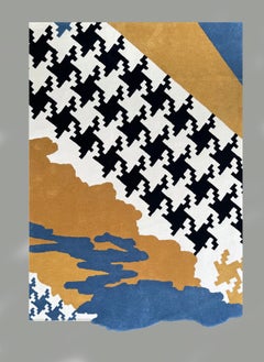 Handmade Carpet French Riviera Made of New Zealand Wool
