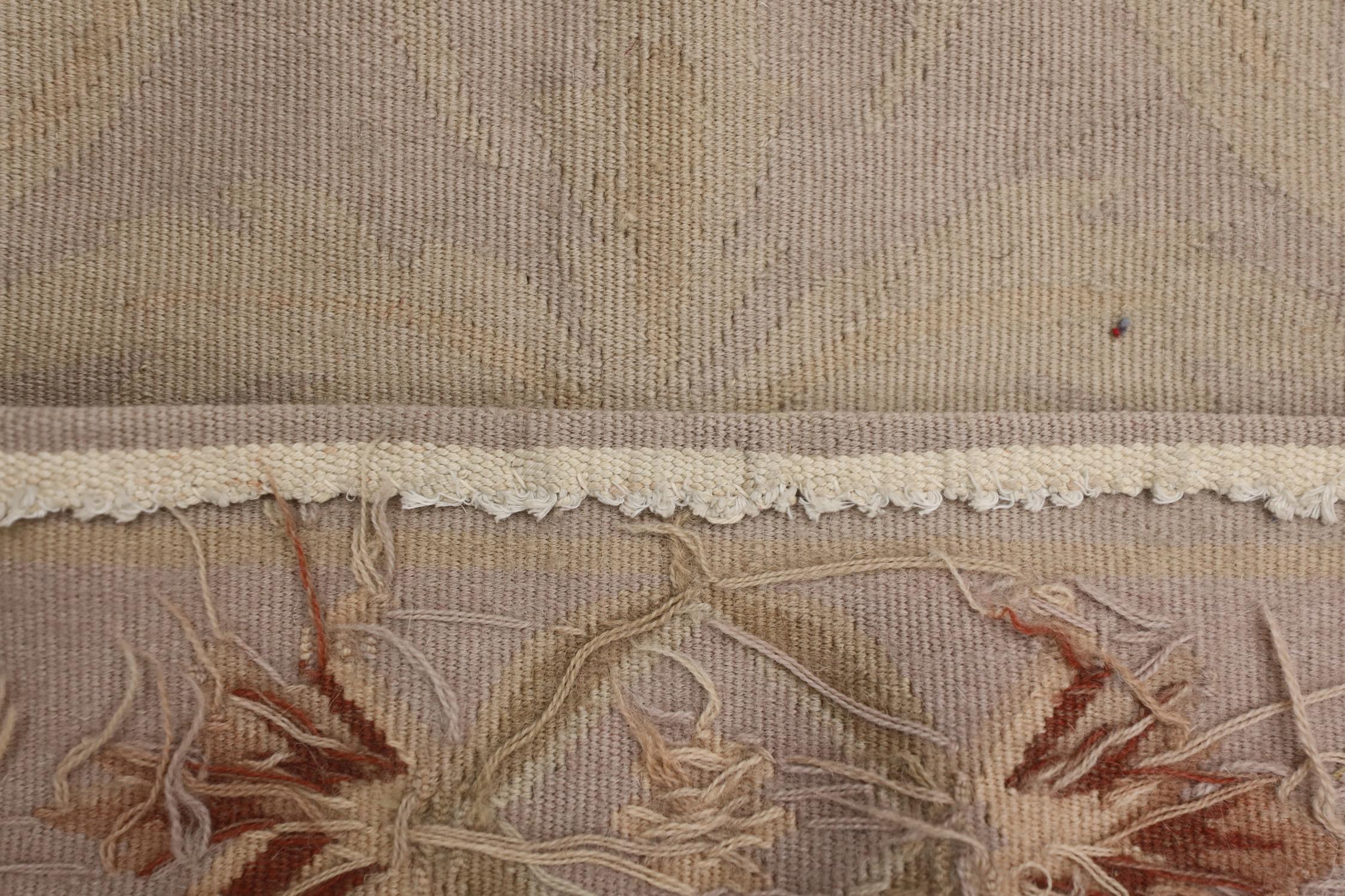 Alfombra Artesanal Aubusson Francesa, Alfombra de Lana Crema para Salón en Nuevo estado para la venta en Wembley, GB