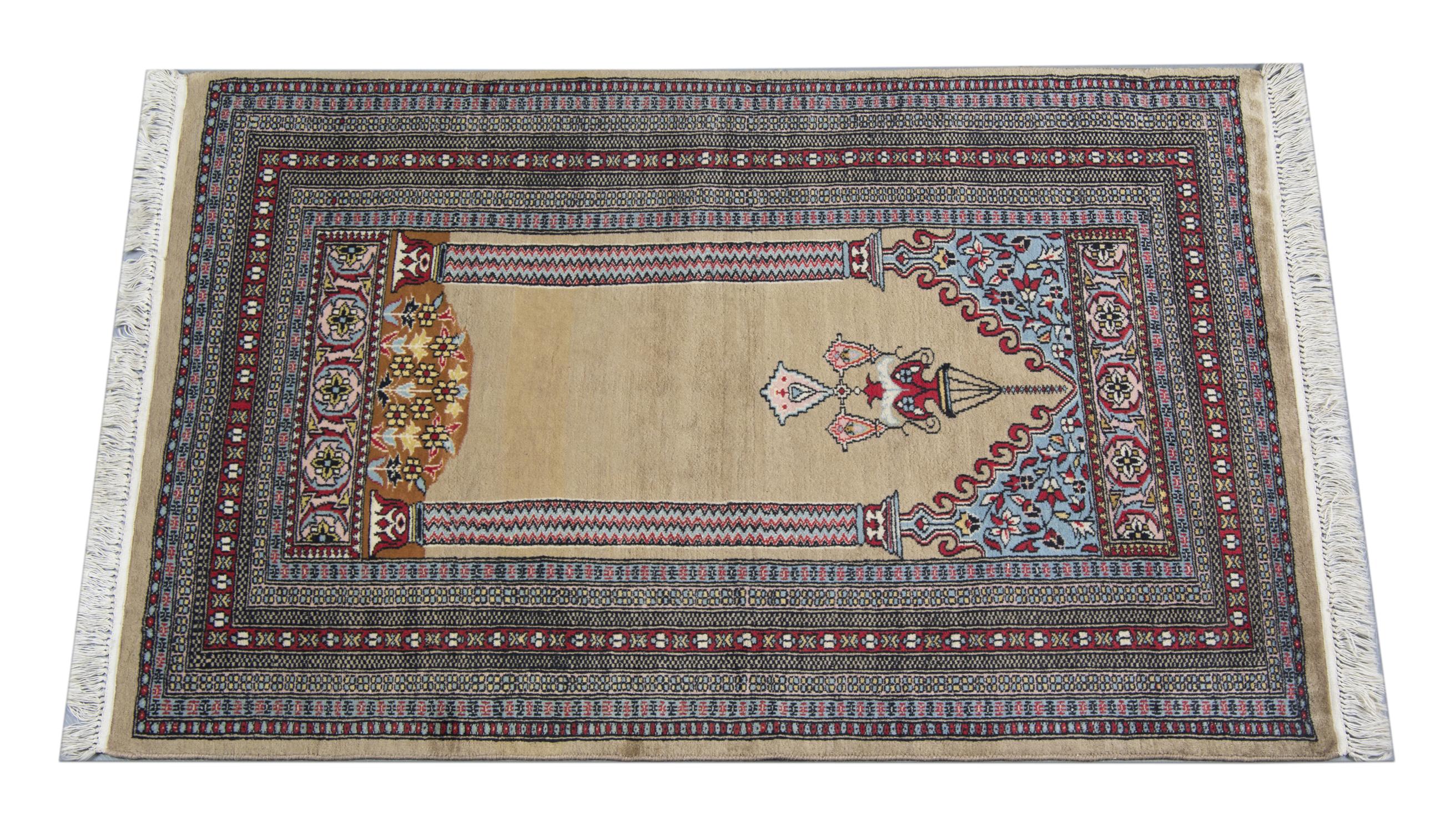 Afghan Handmade Carpet Green Vintage Rug, Classic Oriental Wool Area Rug For Sale