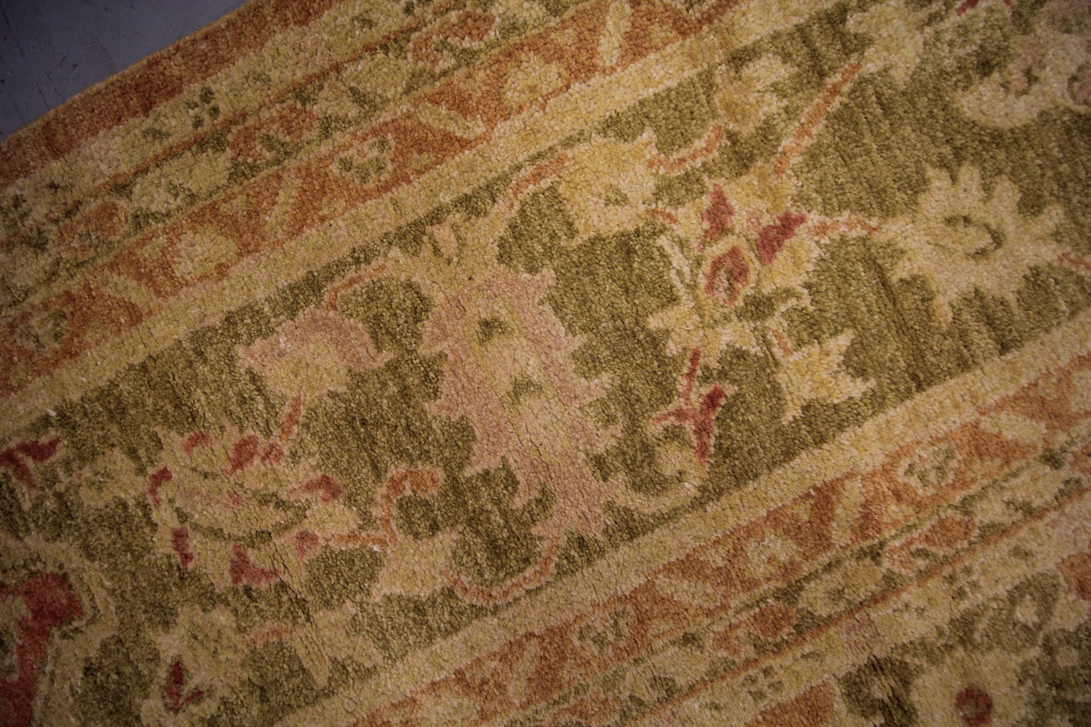 Handmade Carpet Large Vintage Rug Ziegler Style Wool Living Room Rug For Sale 3