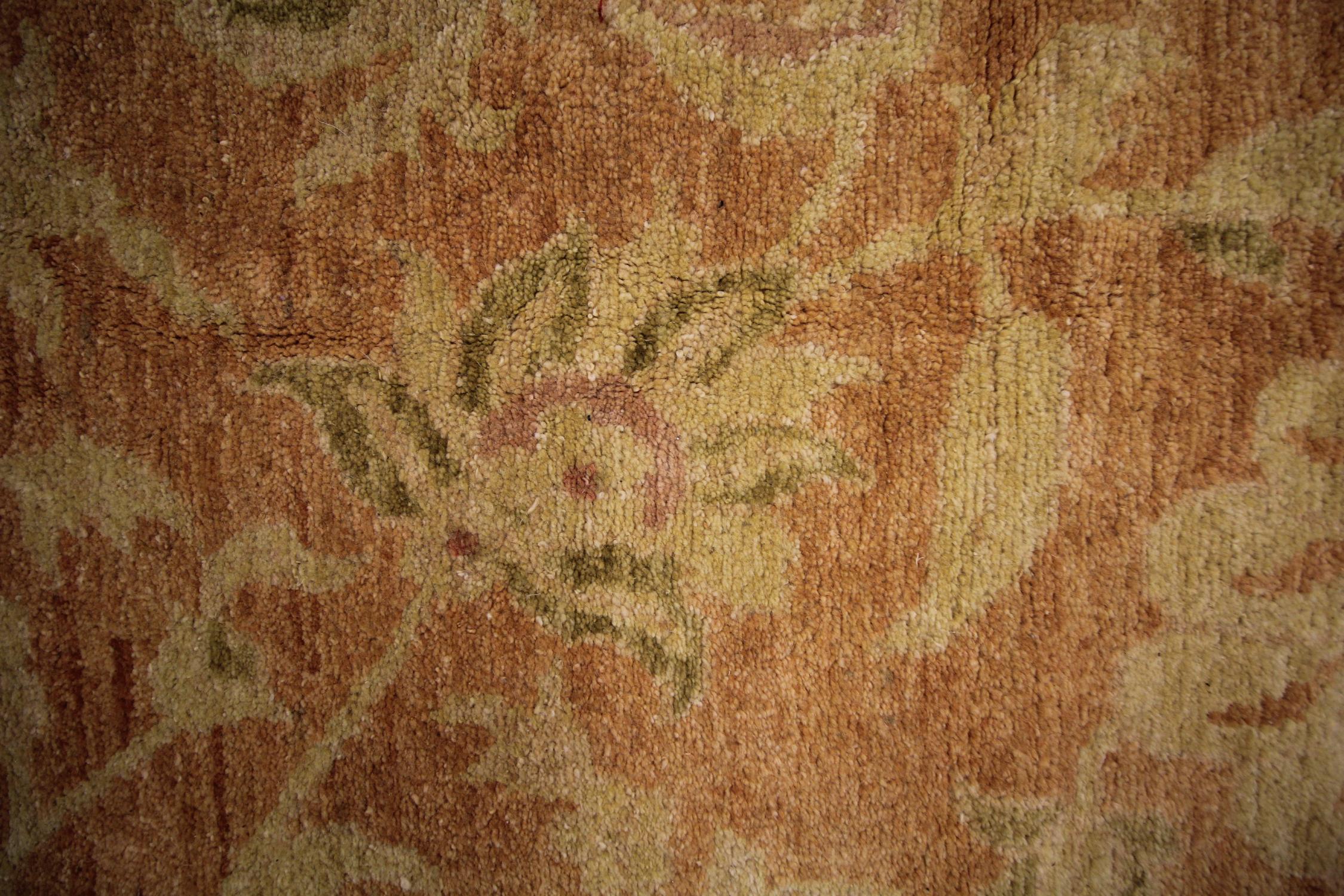 Handmade Carpet Large Vintage Rug Ziegler Style Wool Living Room Rug For Sale 2