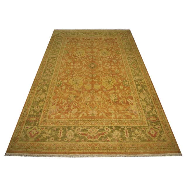 Vintage Embroidered Silk Rug with Victorian Gothic Style For Sale at ...