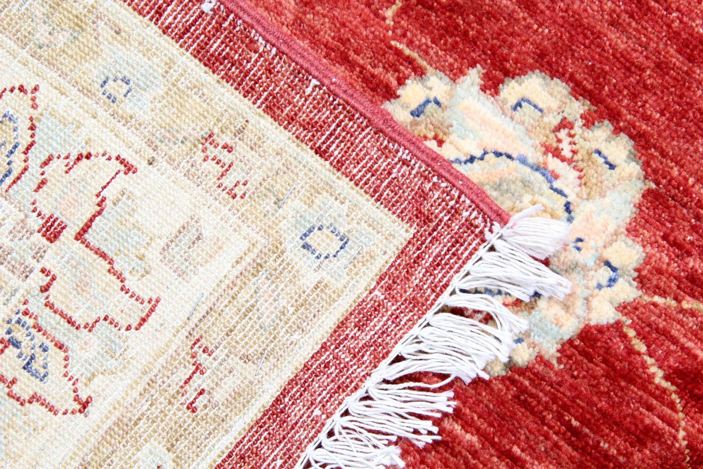 Afghan Handmade Carpet Modern Saltanabad Rug, Ziegler Style Living Room Rug  For Sale