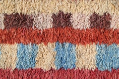 Handmade Carpet Moroccan Rugs, Shag Rugs, Pink and Red Primitive Carpet for Sale