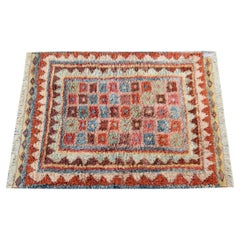 Handmade Carpet Moroccan Rugs, Shag Rugs, Pink and Red Primitive Carpet for Sale