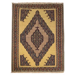 Handmade Carpet Oriental Medallion Kilim Yellow Living Area Rug