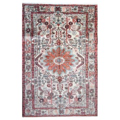 Tapis artisanal en laine orientale, tapis traditionnel afghan