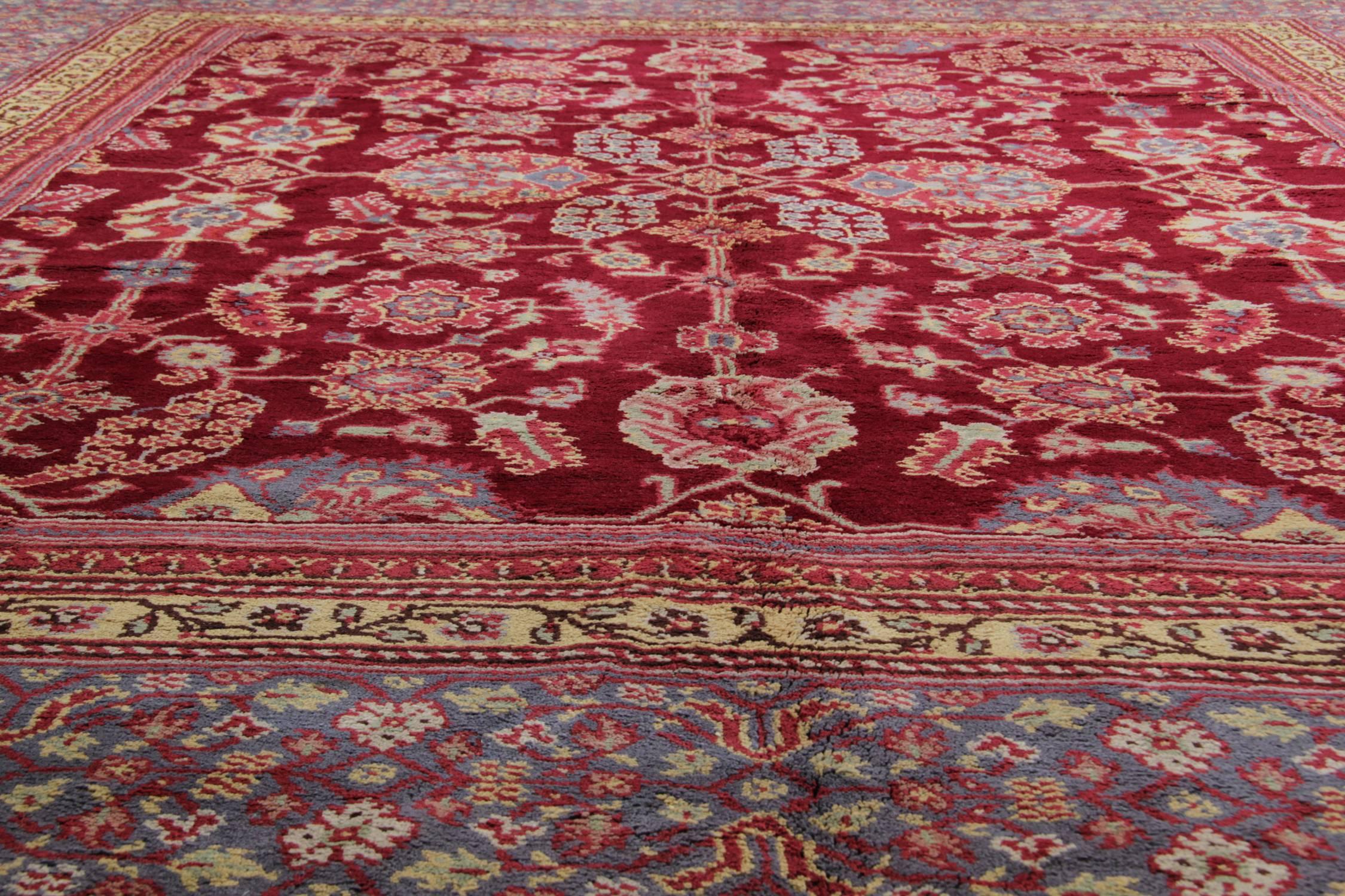 Alfombra Artesanal Alfombras Antiguas Raras, Alfombra Inglesa Ax Minster Art Deco Art Decó en venta