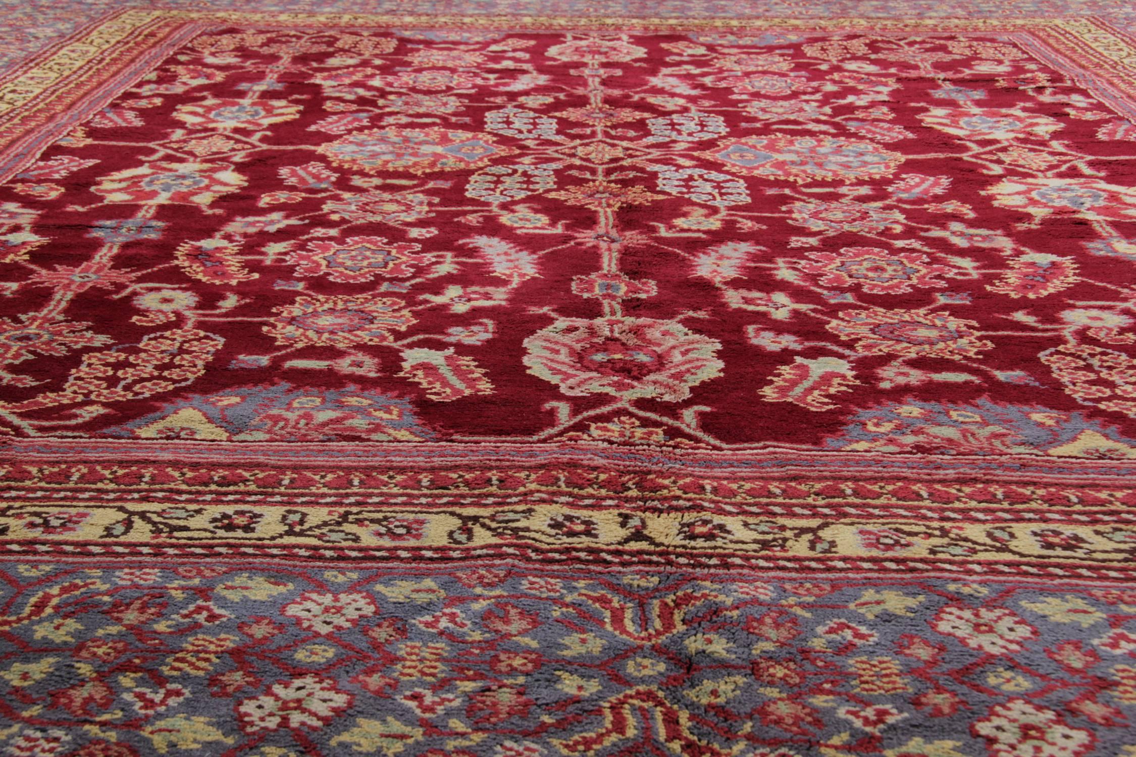 Handmade Carpet Rare Antique Rugs, English Axminster Art Deco Rug In Excellent Condition For Sale In Hampshire, GB
