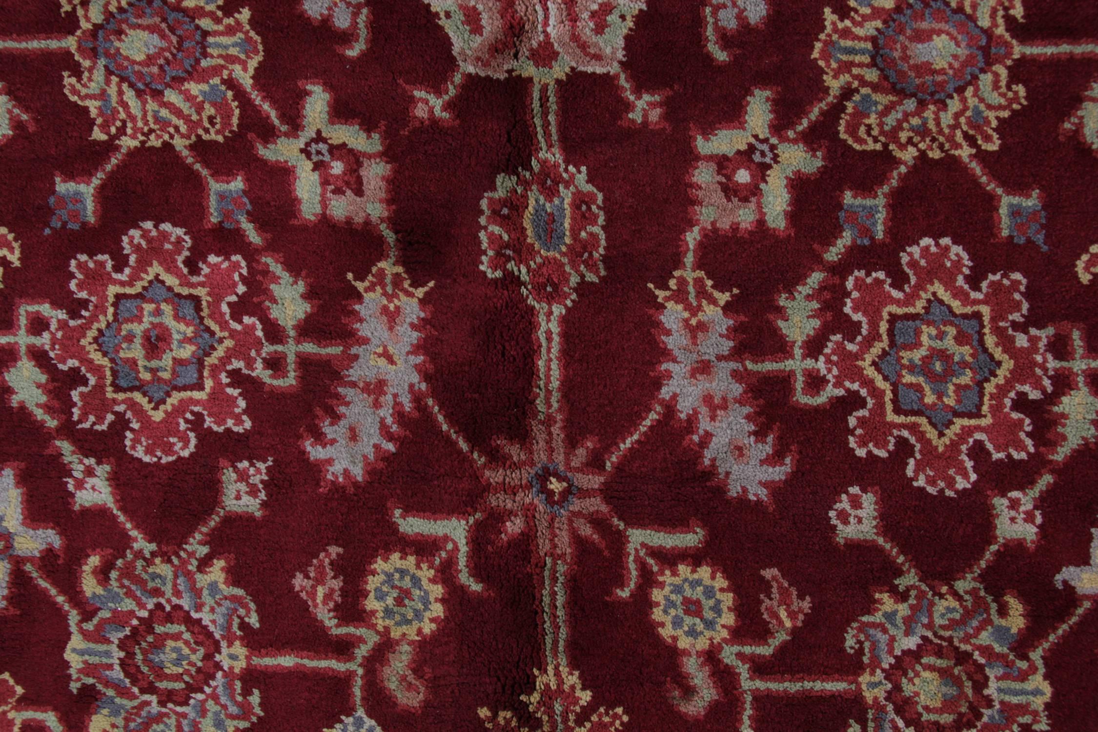 Late 19th Century Handmade Carpet Rare Antique Rugs, English Axminster Art Deco Rug For Sale