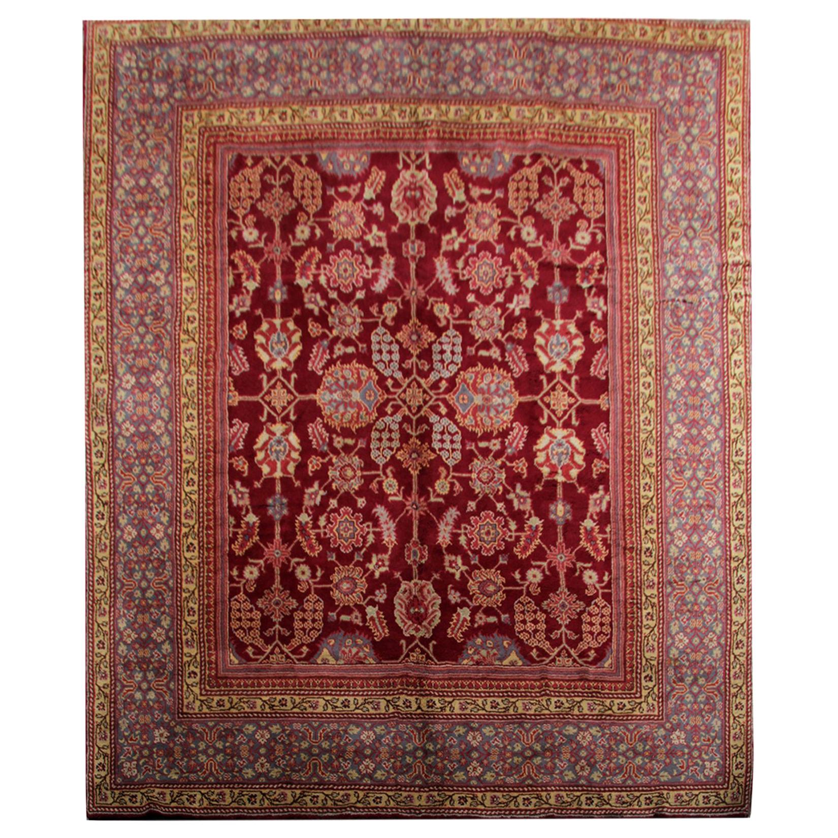 Handgefertigter handgefertigter Teppich, seltene antike Teppiche, englischer Axminster Art Deco Teppich