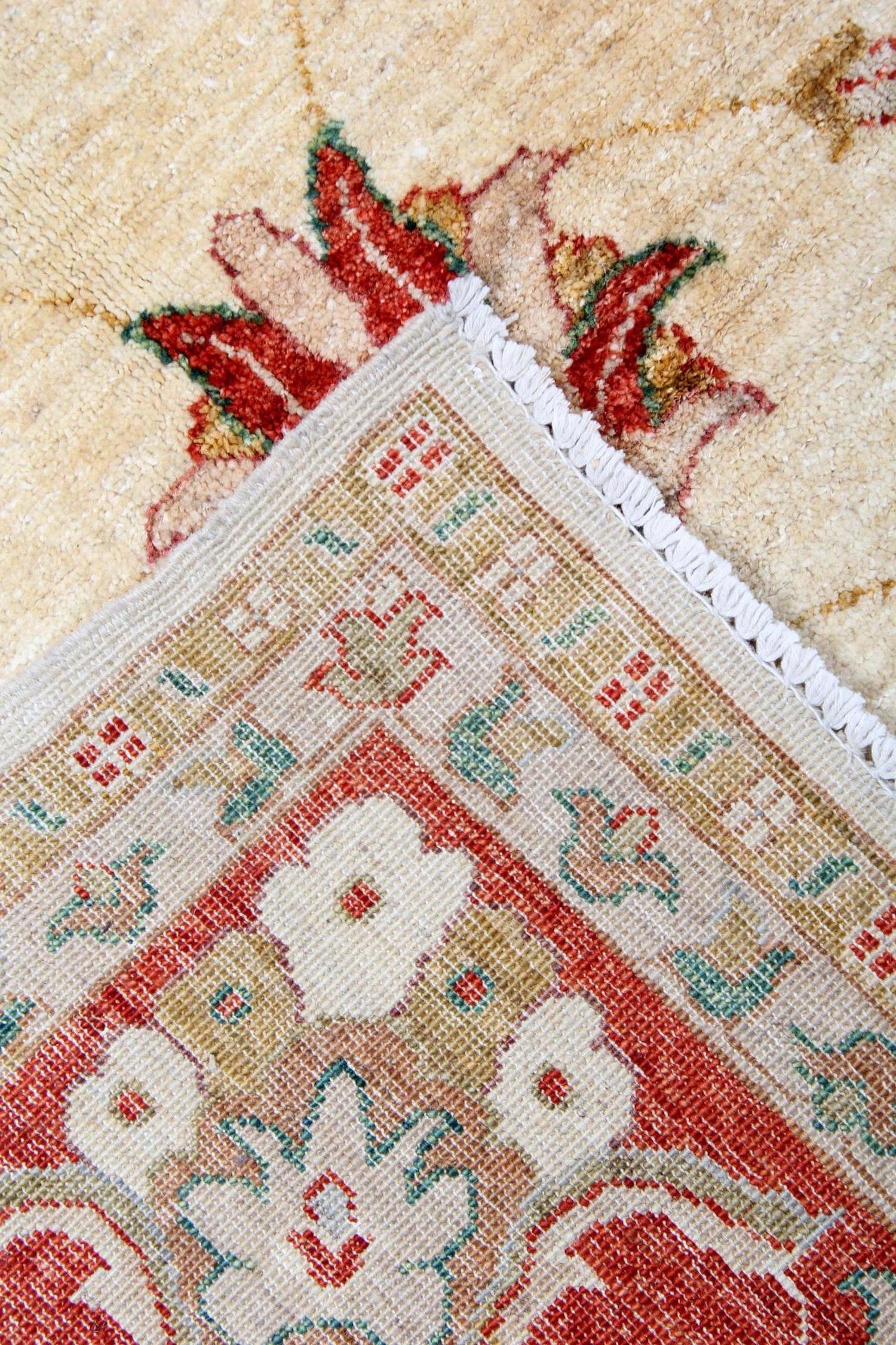 Afghan Handmade Carpet Rug Floral Area Rug Ziegler Style Rug For Sale