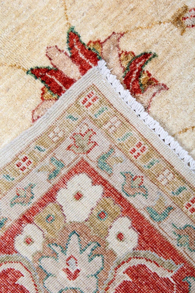 Handmade Carpet Rug Floral Area Rug Ziegler Style Rug For Sale at 1stDibs