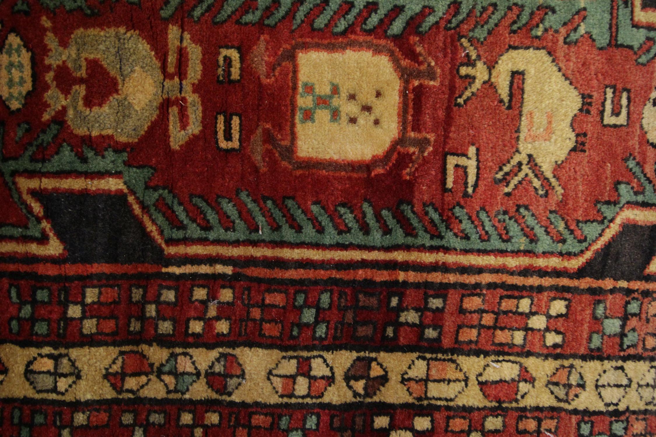 Handmade Carpet Runners Rugs, Antique Rugs Geometric Stair Runner Oriental Rug For Sale 1
