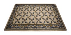 Tapis traditionnel portugais symétrique à l'aiguille fait à la main