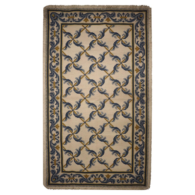 Handmade Carpet Traditional Symmetrical Portuguese Needlepoint Rug at ...