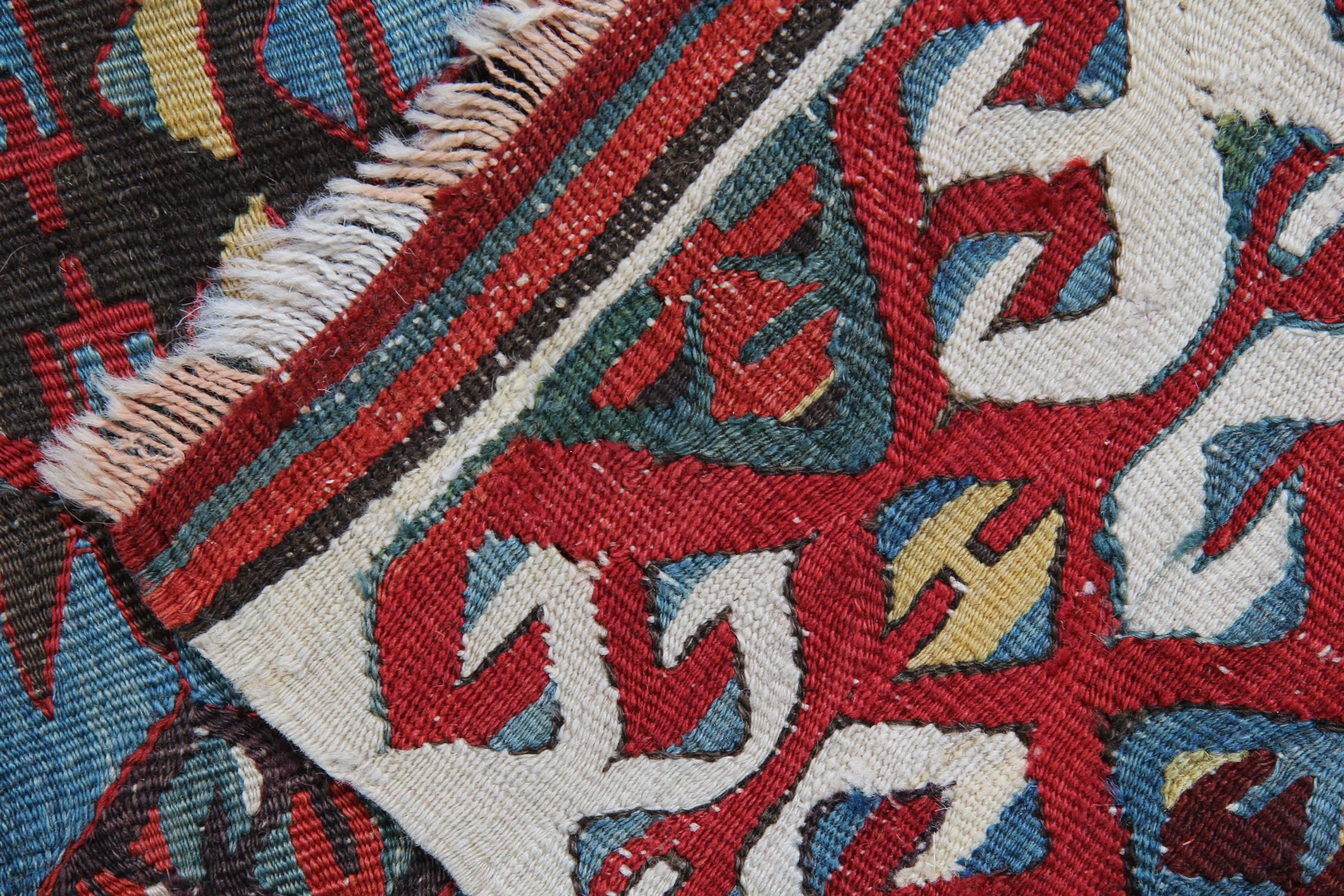 Alfombra Kilim Turca, Alfombra Corredera Antigua, Alfombra de Rayas Corredera de Escalera Costura en venta