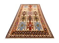 Handmade Carpet Turkish Kilim Rug Flat-Weave Large Vintage Kilims