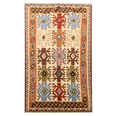 Handmade Carpet Turkish Kilim Rug Flat-Weave Large Retro Kilims