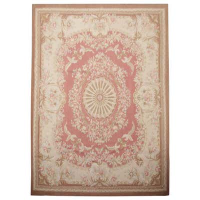 Vintage French Aubusson Rug with Romantic Rococo Style For Sale at ...