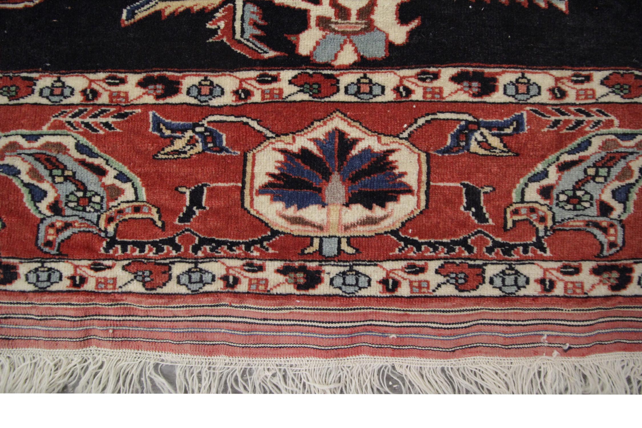 Handmade Carpet Vintage Caucasian Area Rug, Tribal Red wool Living Room Rug Sale For Sale 3