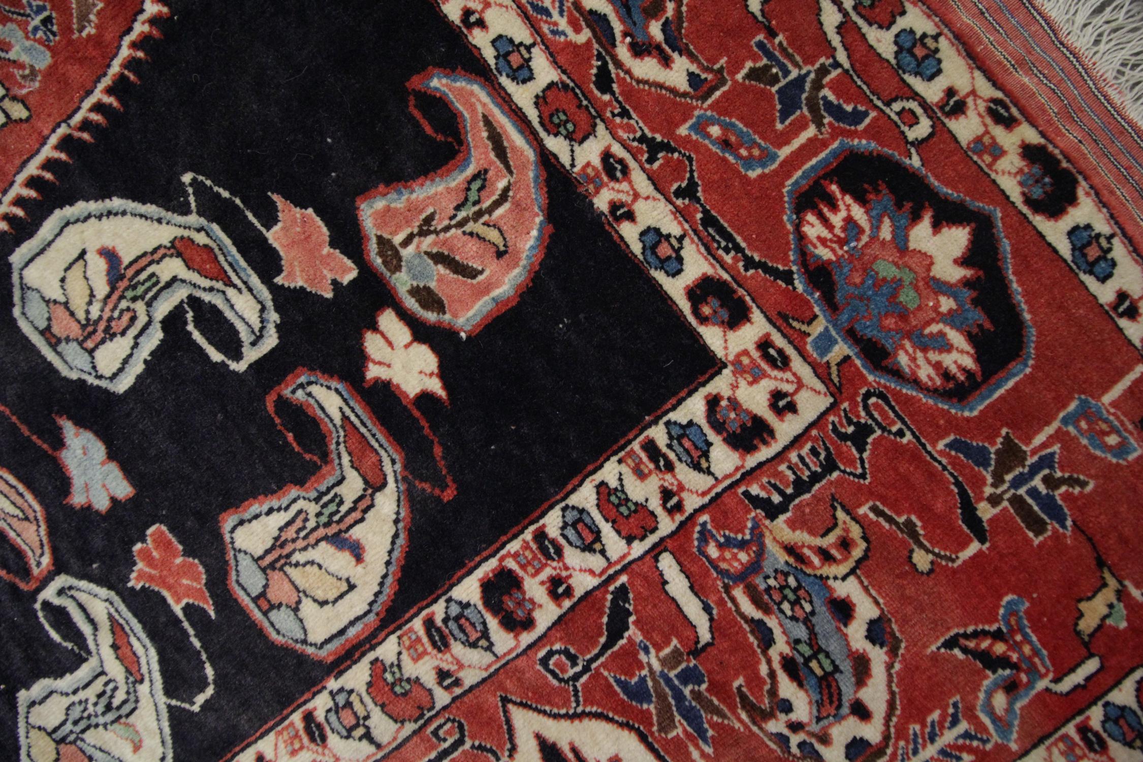 20th Century Handmade Carpet Vintage Caucasian Area Rug, Tribal Red wool Living Room Rug Sale For Sale