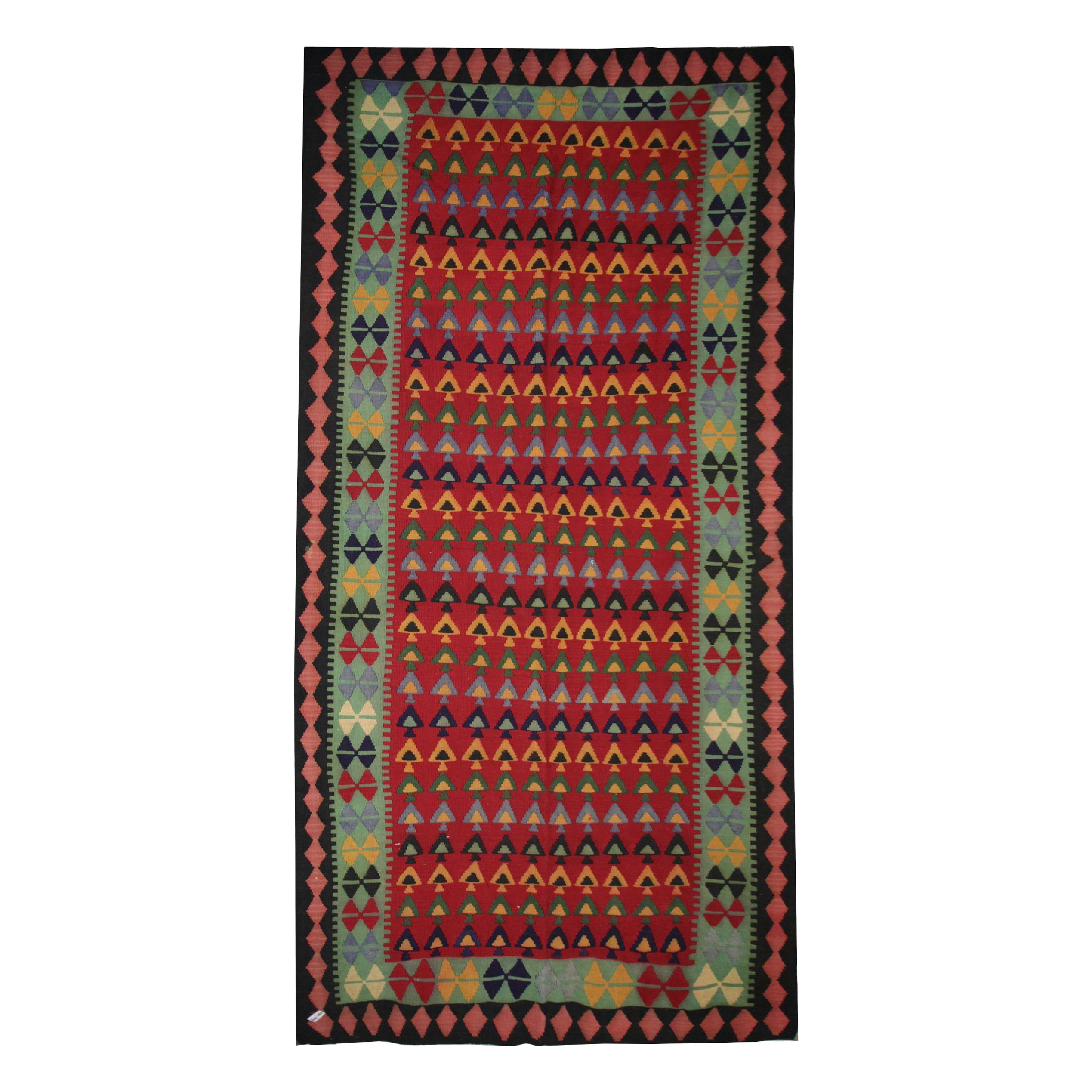 Tappeto fatto a mano Rug & Kilim, Tappeto tradizionale tribale in lana rossa
