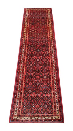 Handmade Carpet Vintage Runner Rug, Oriental Red Wool Rug Stair Runner