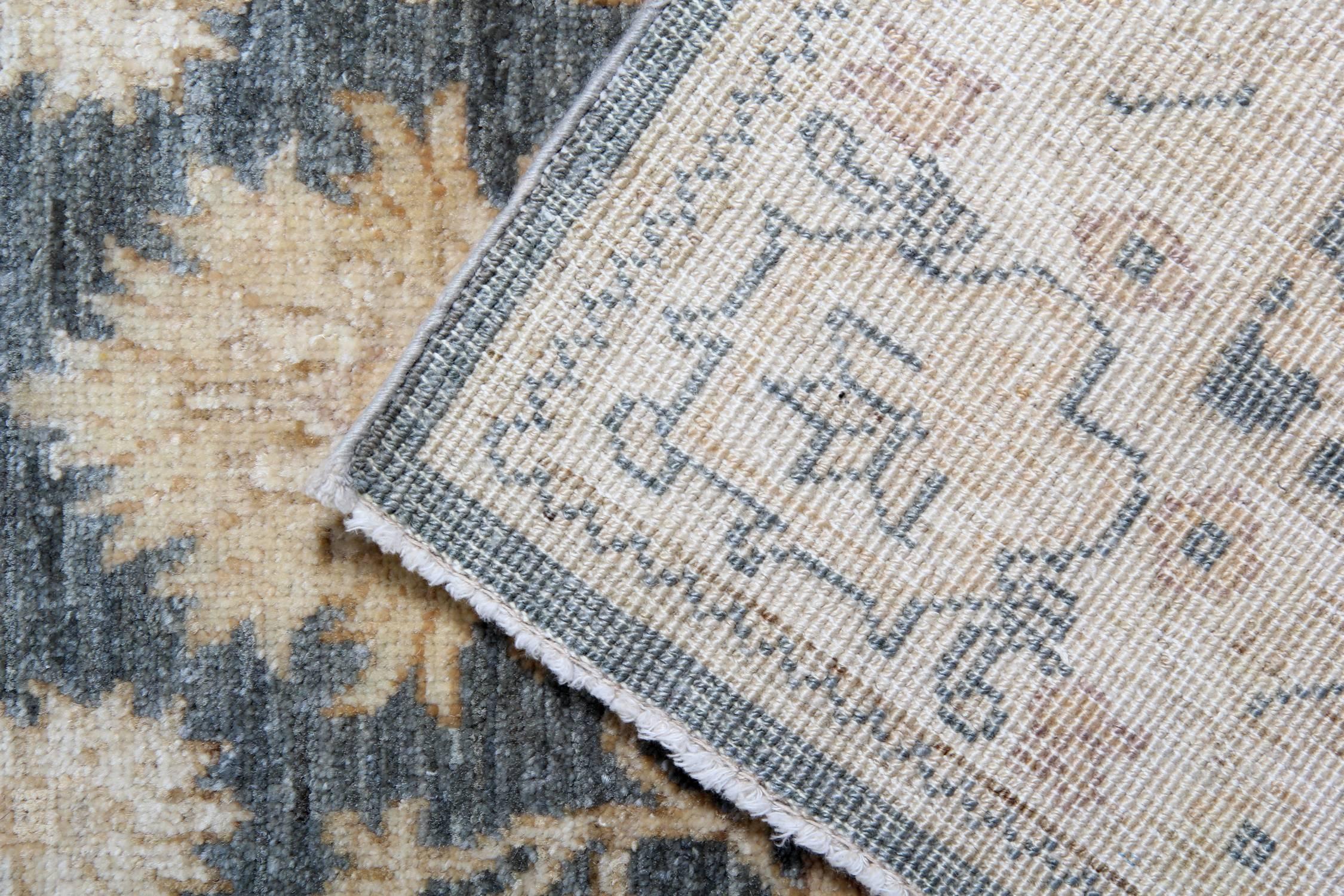 Afghan Handmade Carpet Ziegler Style Saltanabad Runner Rug For Sale