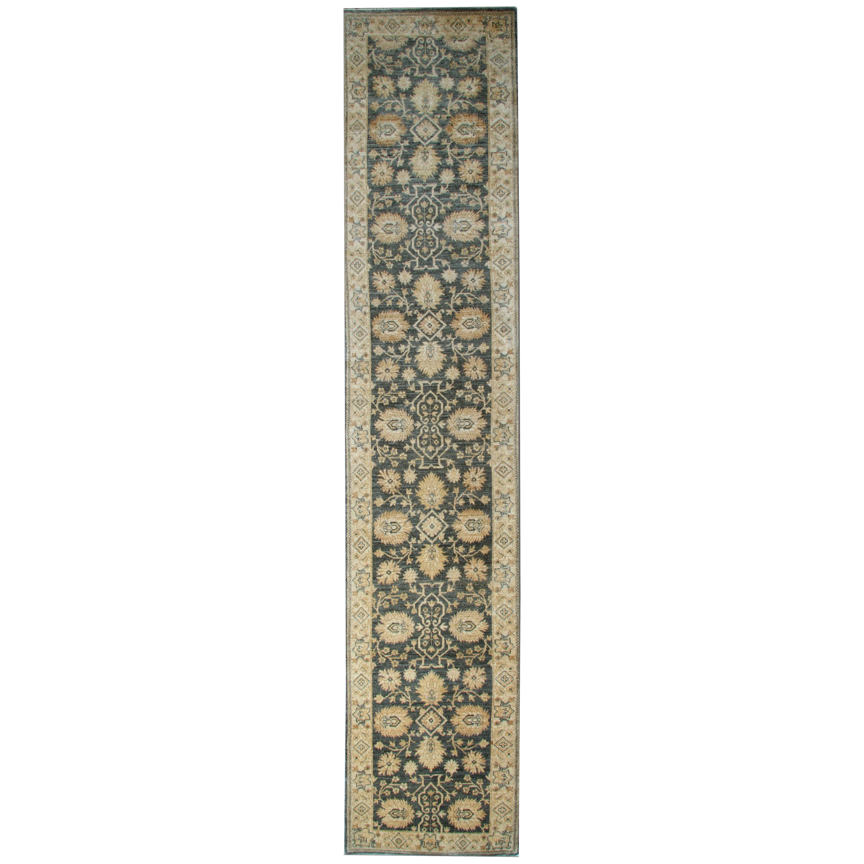 Handmade Carpet Ziegler Style Saltanabad Runner Rug