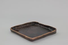 Handmade Cast Bronze Small Tray Inspired by Wabi-Sabi, Trinket Tray