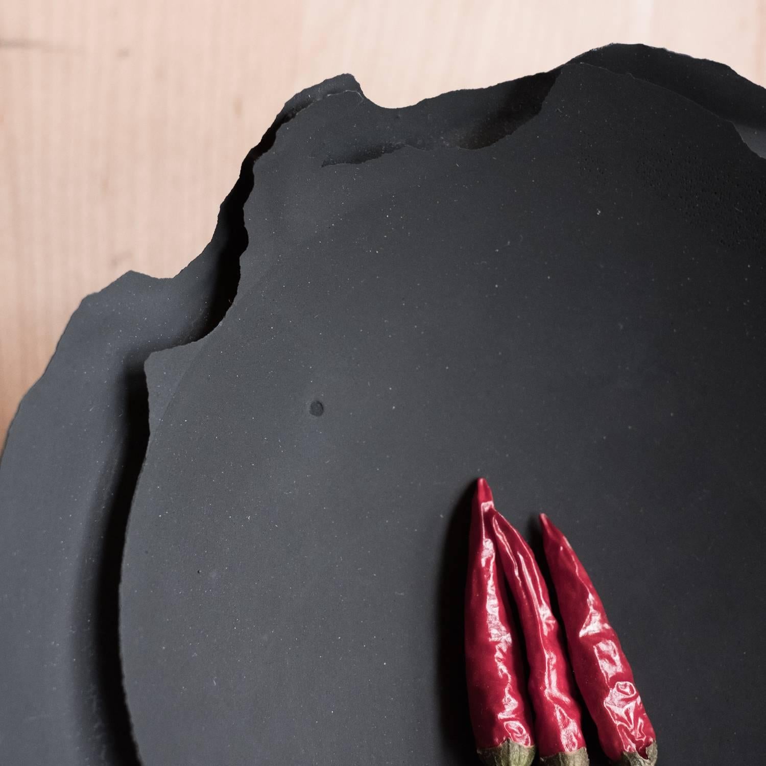 Handmade Cast Concrete Bowl in Black by UMÉ Studio 6